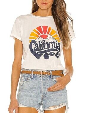 Mother The Boxy Goodie Goodie T Shirt In Retro California Print Small